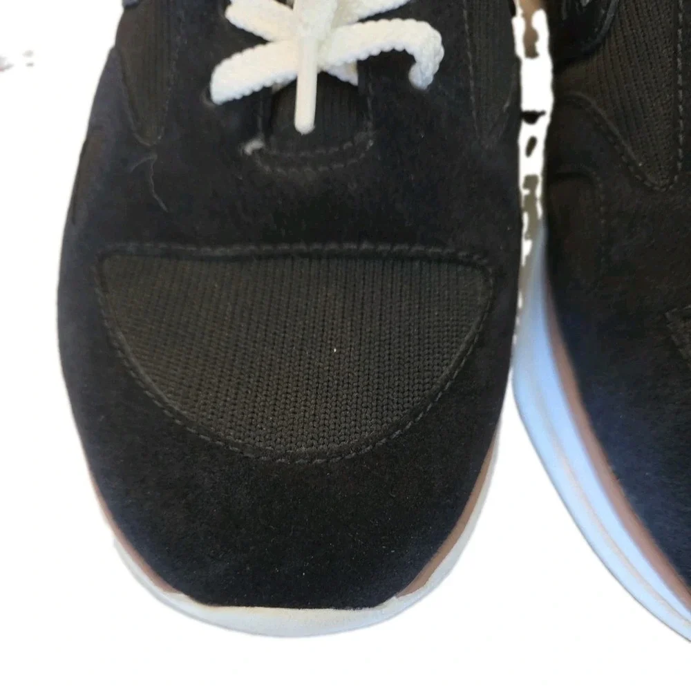 Tory Burch Sport bubble lace up Sneakers Black White Size 10.5